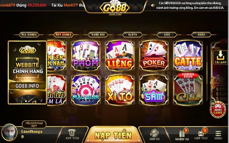 Giới thiệu vài nét về game bài sâm Go88